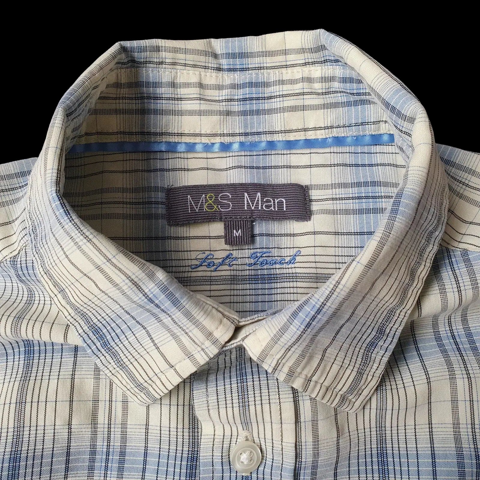 Mens Shirt Marks Spencer Man Yellow Check Short Sleeve Uk
